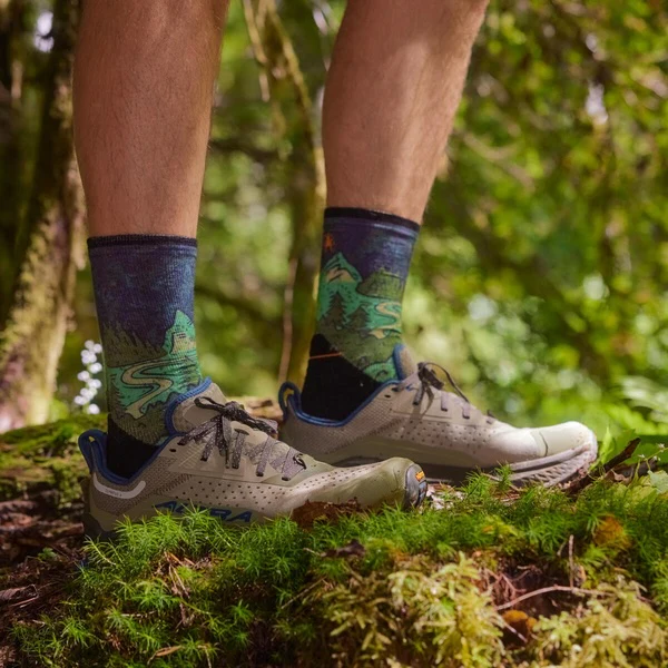 Trail Run Targeted Cushion Neature Print Crew Socks SW002693 - Image 2