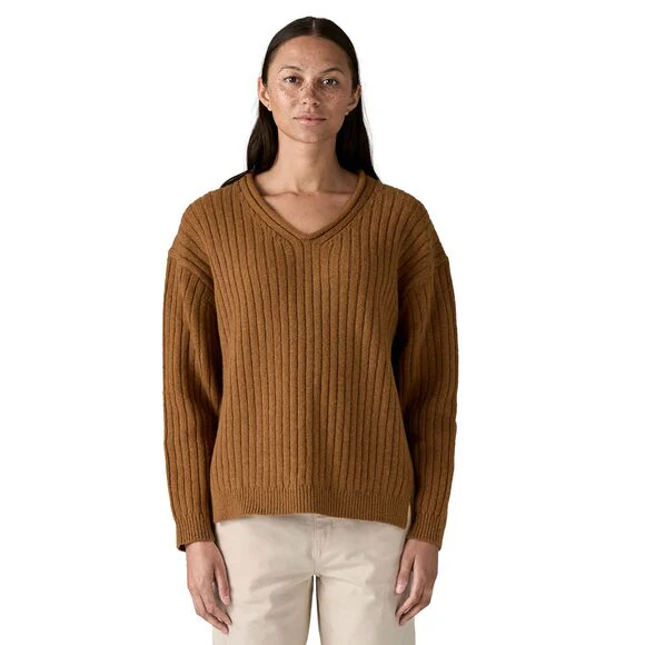W's Recycled Wool-Blend V-Neck Sweater 51165 - Image 3